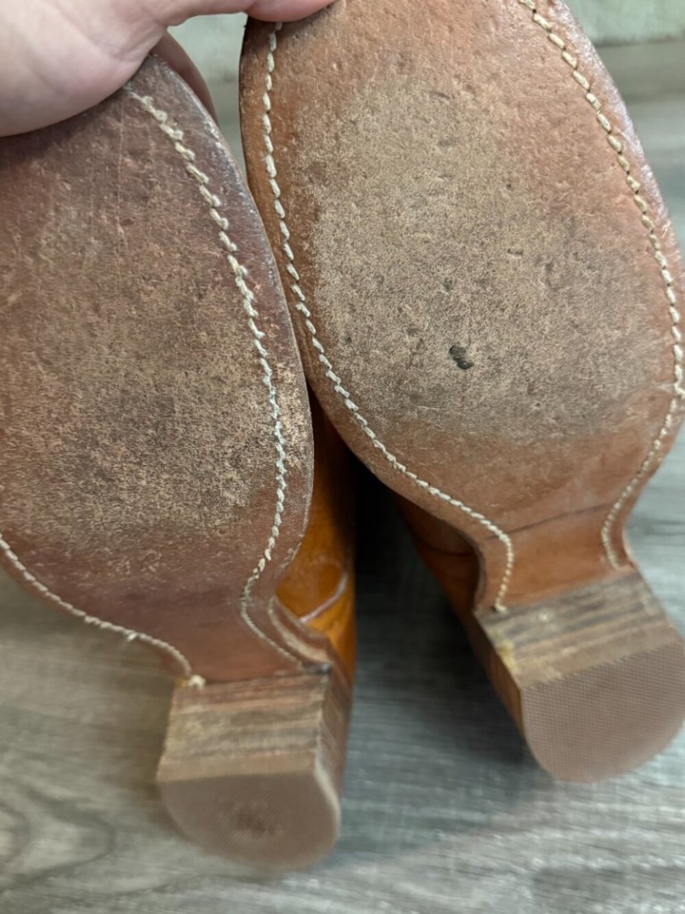 Vintage Frye Campus Cuff 1970s Boot Embroidered Rim Women Size 10 AA - Picture 5 of 8
